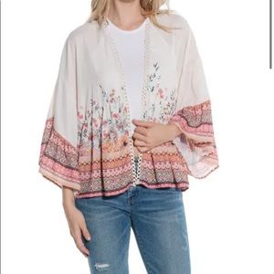 TAYLOR & SAGE Sage Print Kimono Top size XL